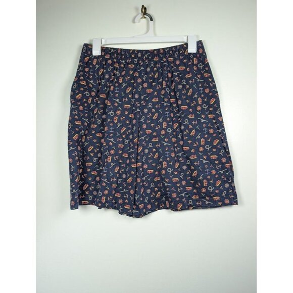 Vintage 80s Lands End Women Shorts Shirt Set Large Summer Made in USA Nautical - Picture 3 of 9